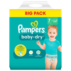 Pampers Baby-Dry Windeln Gr.7 15+kg Big Pack 50 Stück